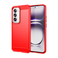 OPPO Reno 12Pro Carbon Fibre TPU Case Slim Shockproof Cover Red - Red