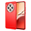 OPPO Reno 12F Carbon Fibre TPU Case Slim Shockproof Cover Red - Red