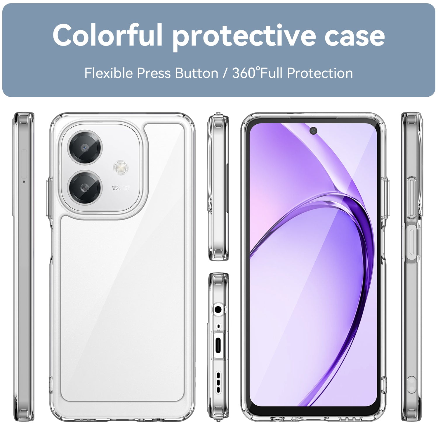 OPPO A40 4G Soft TPU Bumper Case [Clear]
