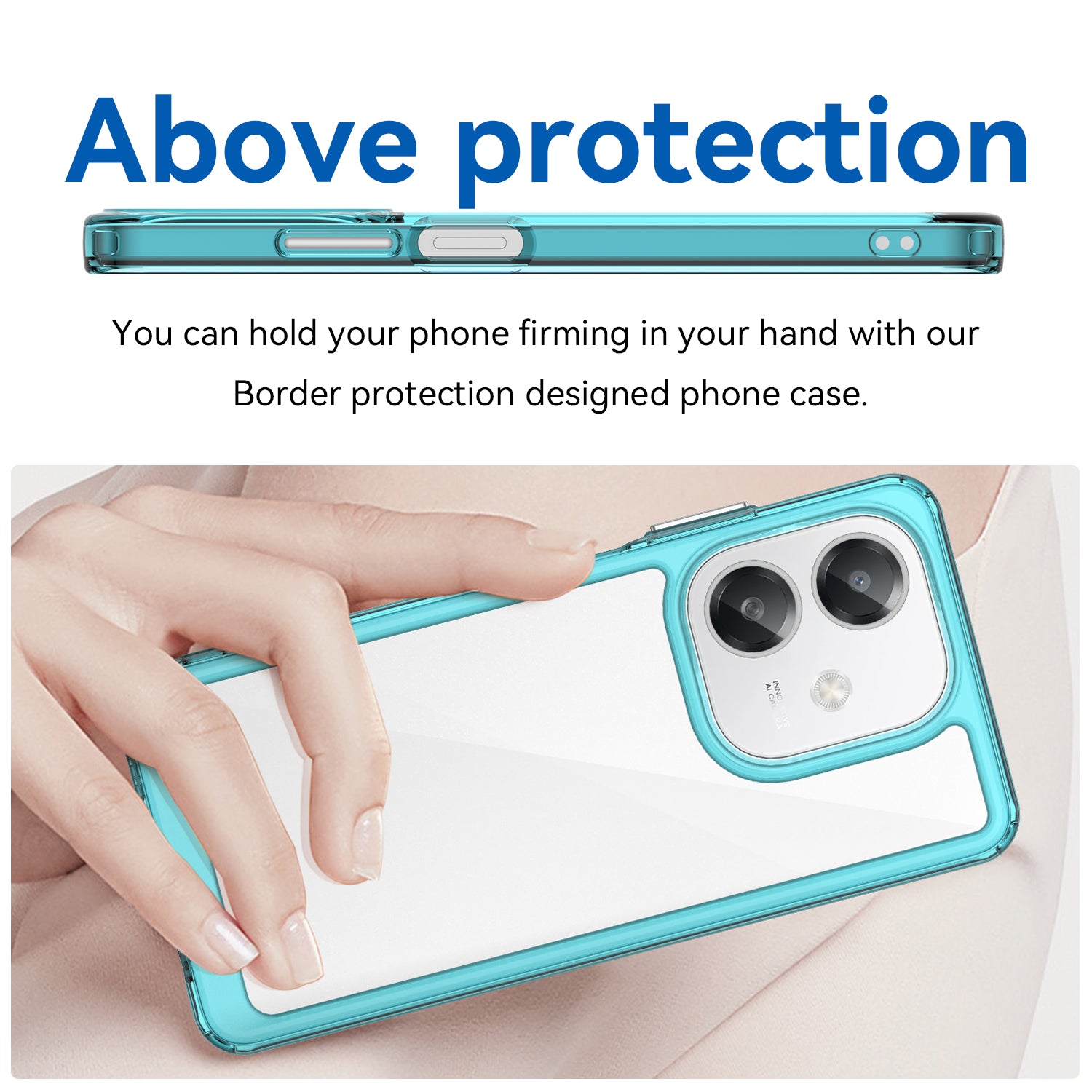 OPPO A40 4G Soft TPU Bumper Case [Clear Blue]