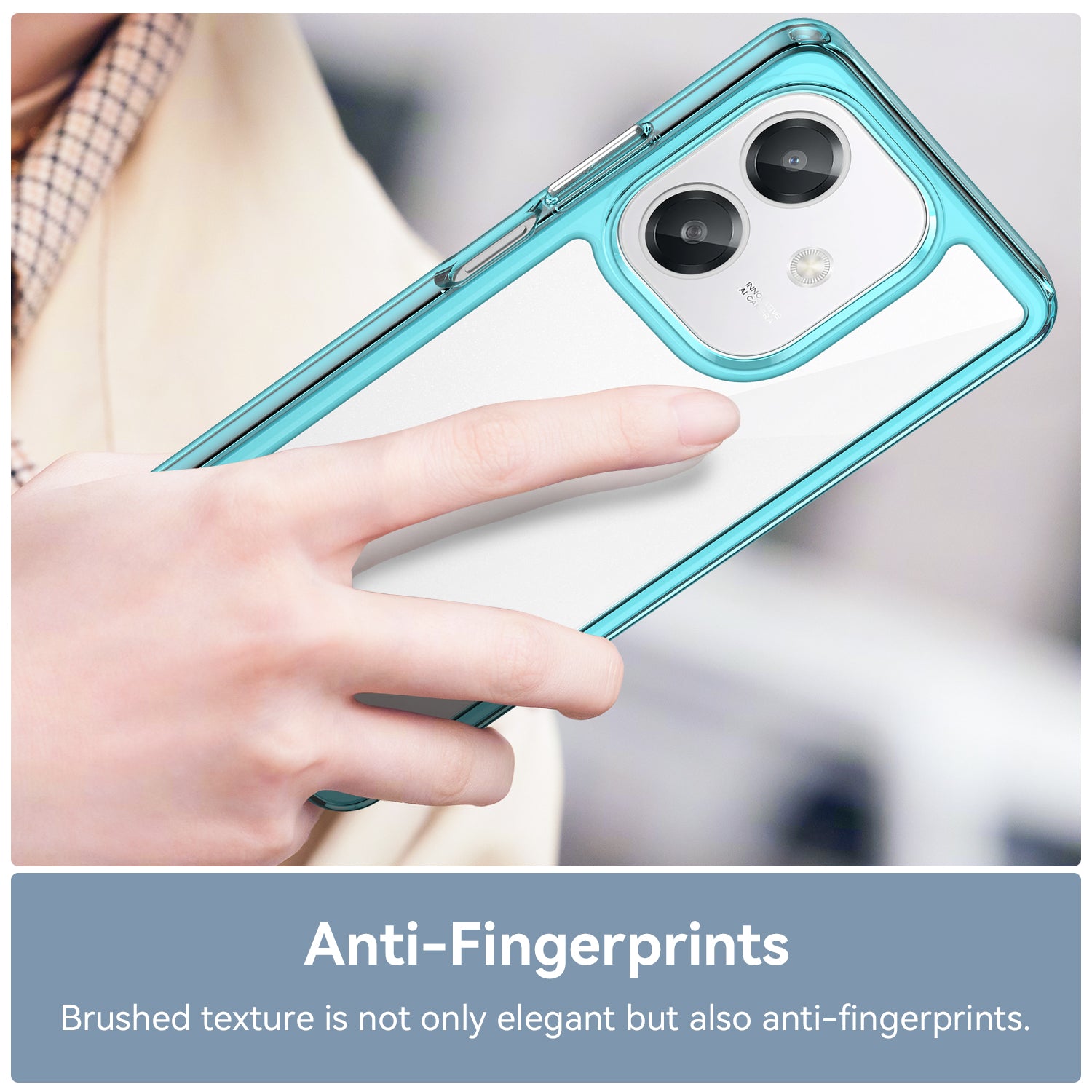 OPPO A40 4G Soft TPU Bumper Case [Clear Blue]
