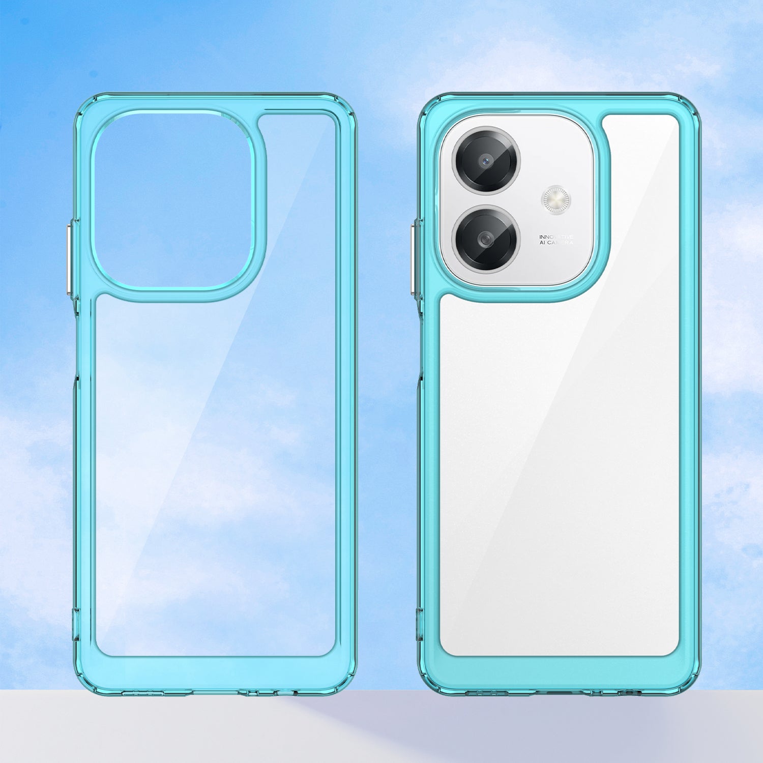 OPPO A40 4G Soft TPU Bumper Case [Clear Blue]