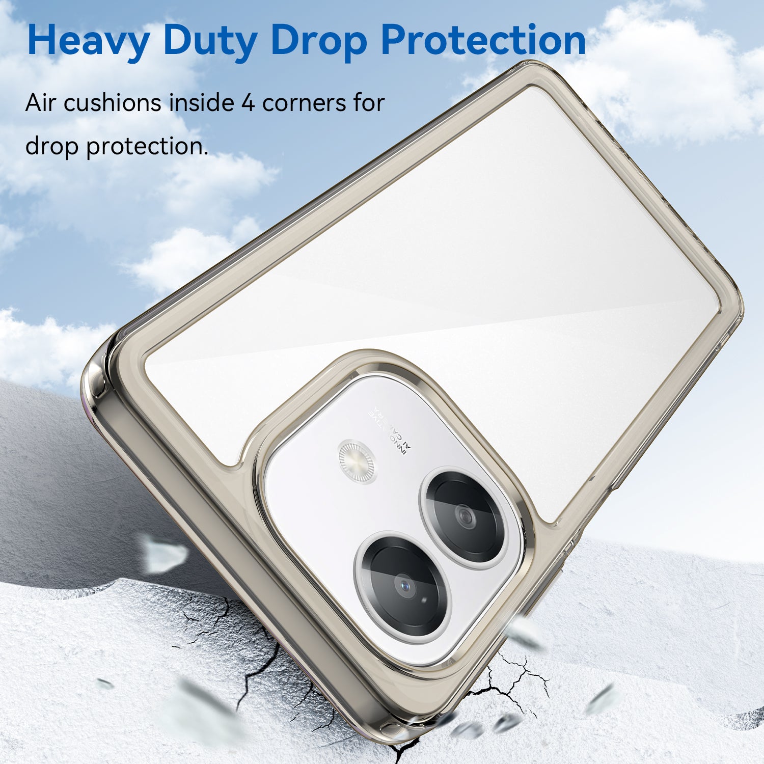 OPPO A40 4G Soft TPU Bumper Case [Clear Grey]