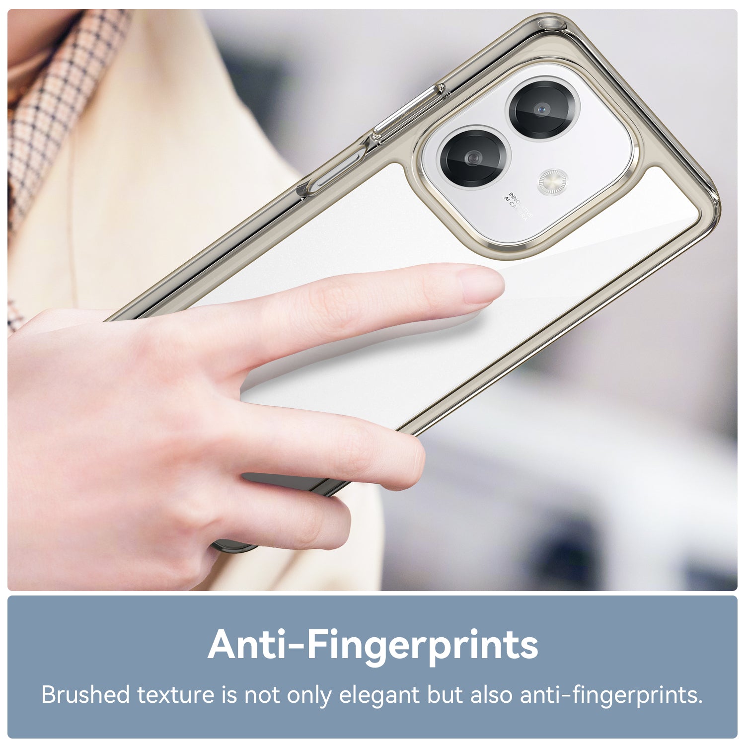 OPPO A40 4G Soft TPU Bumper Case [Clear Grey]