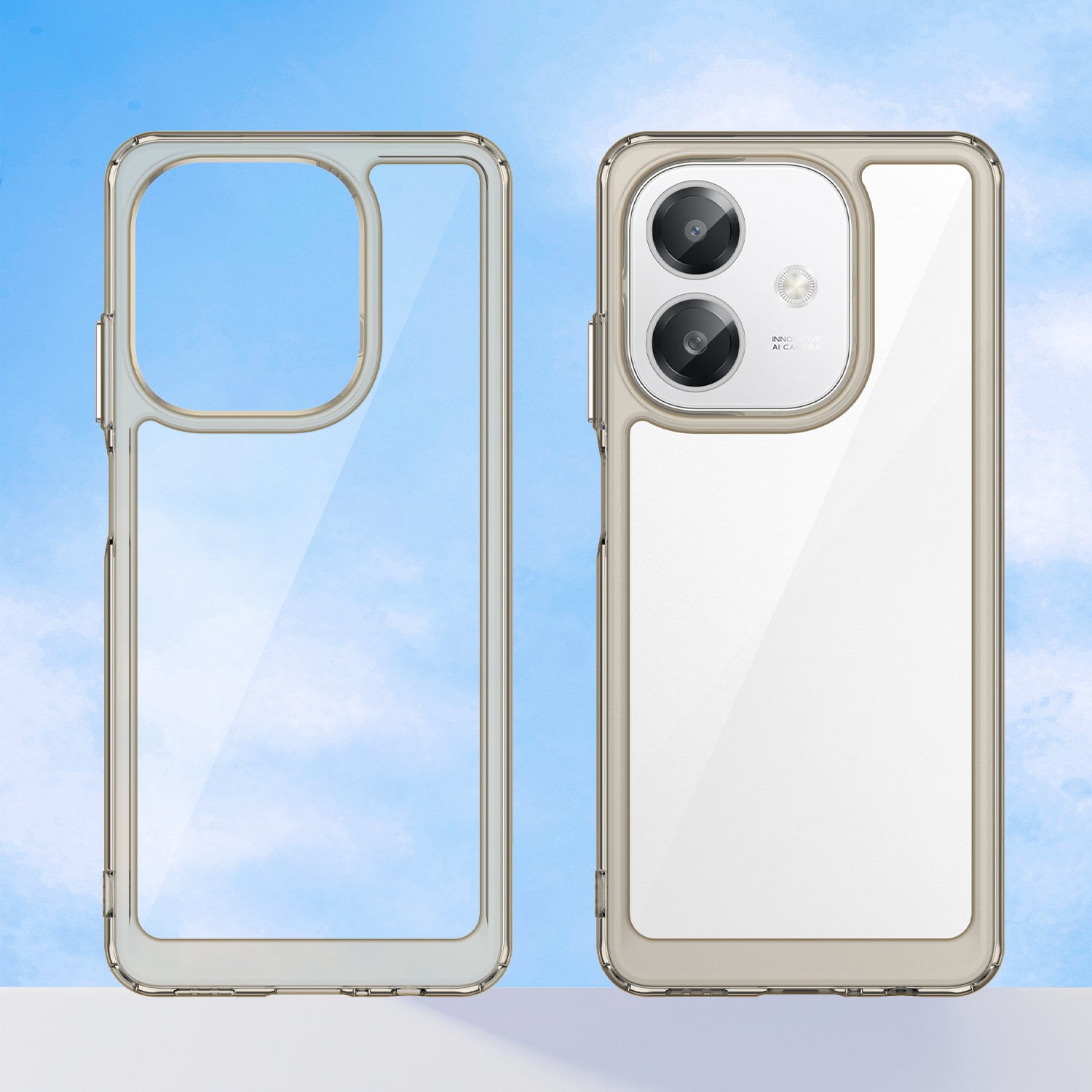OPPO A40 4G Soft TPU Bumper Case [Clear Grey]