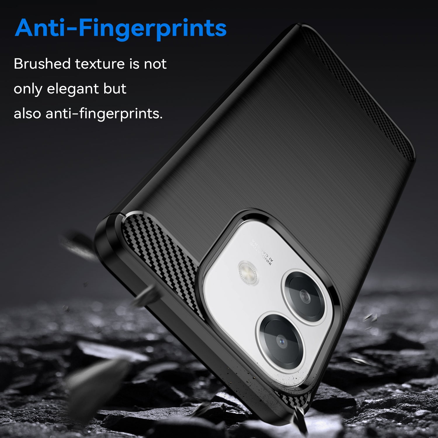 OPPO A40 4G Carbon Fibre Brushed Case [Black]