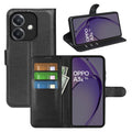 OPPO A40 4G PU Leather Wallet Case [Black] - Black