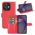 OPPO A40 4G PU Leather Wallet Case [Red] - Red