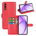 OPPO A80 5G PU Wallet Case - Red