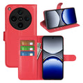OPPO Find X8 Pro PU Wallet Case (Red) - Red