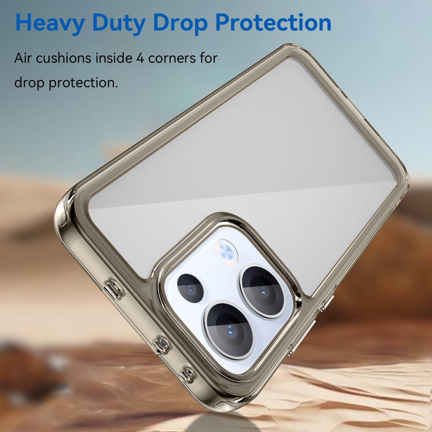 OPPO Reno 13 5G Soft TPU Bumper Case [Clear Grey]
