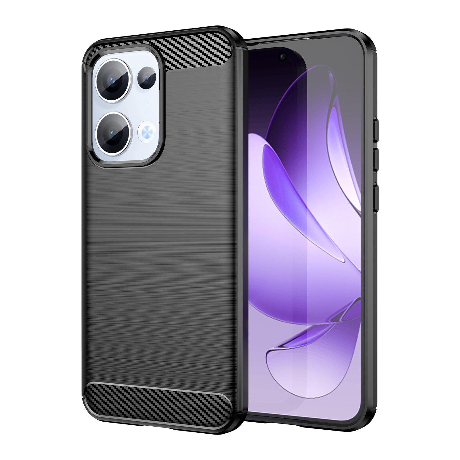 OPPO Reno 13 5G Carbon Fibre Brushed Case [Black]