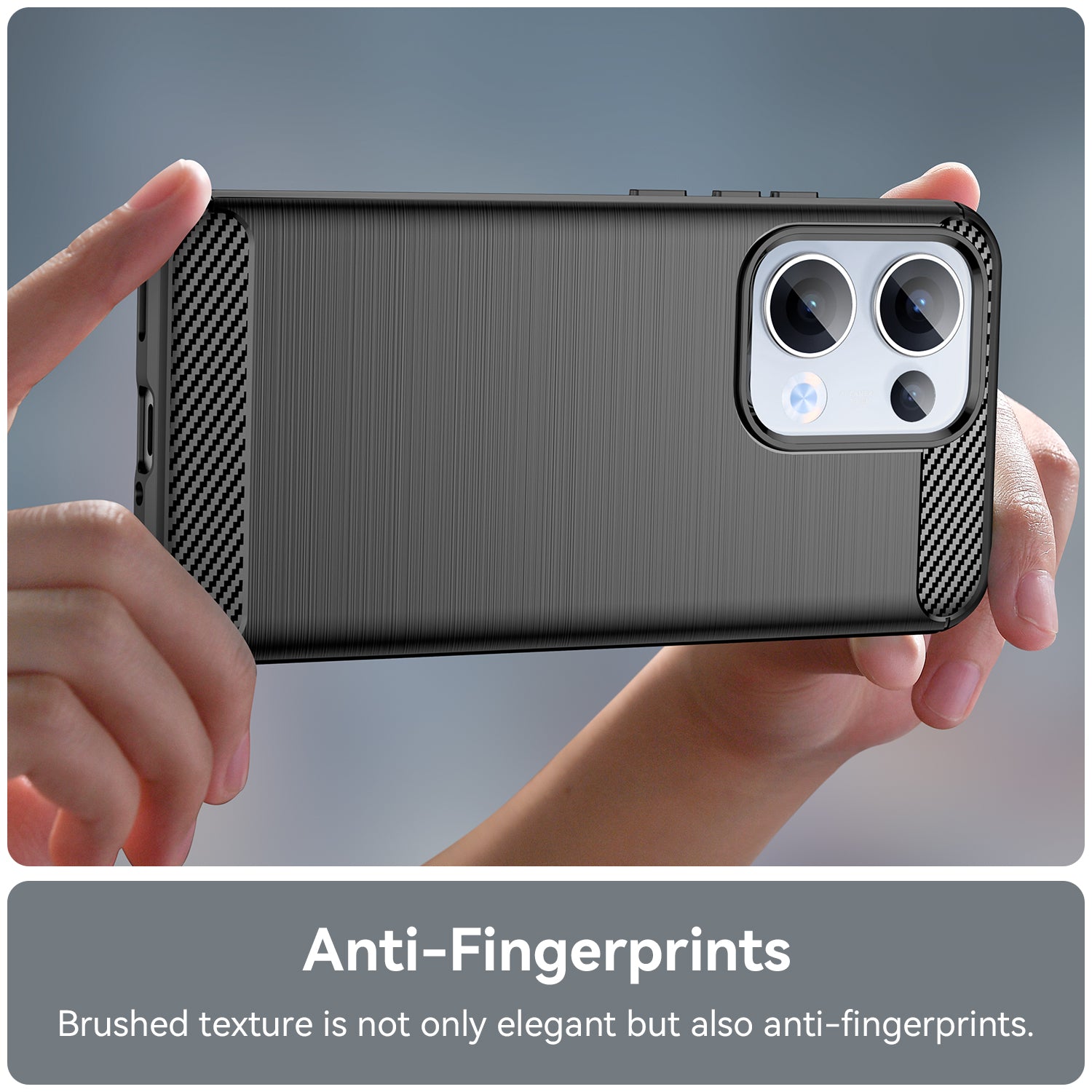 OPPO Reno 13 5G Carbon Fibre Brushed Case [Black]