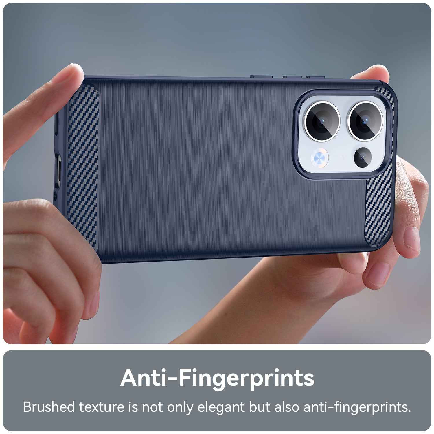 OPPO Reno 13 5G Carbon Fibre Brushed Case [Navy]