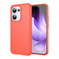 OPPO Reno 13 5G Carbon Fibre TPU Case Slim Shockproof Cover Red - Red