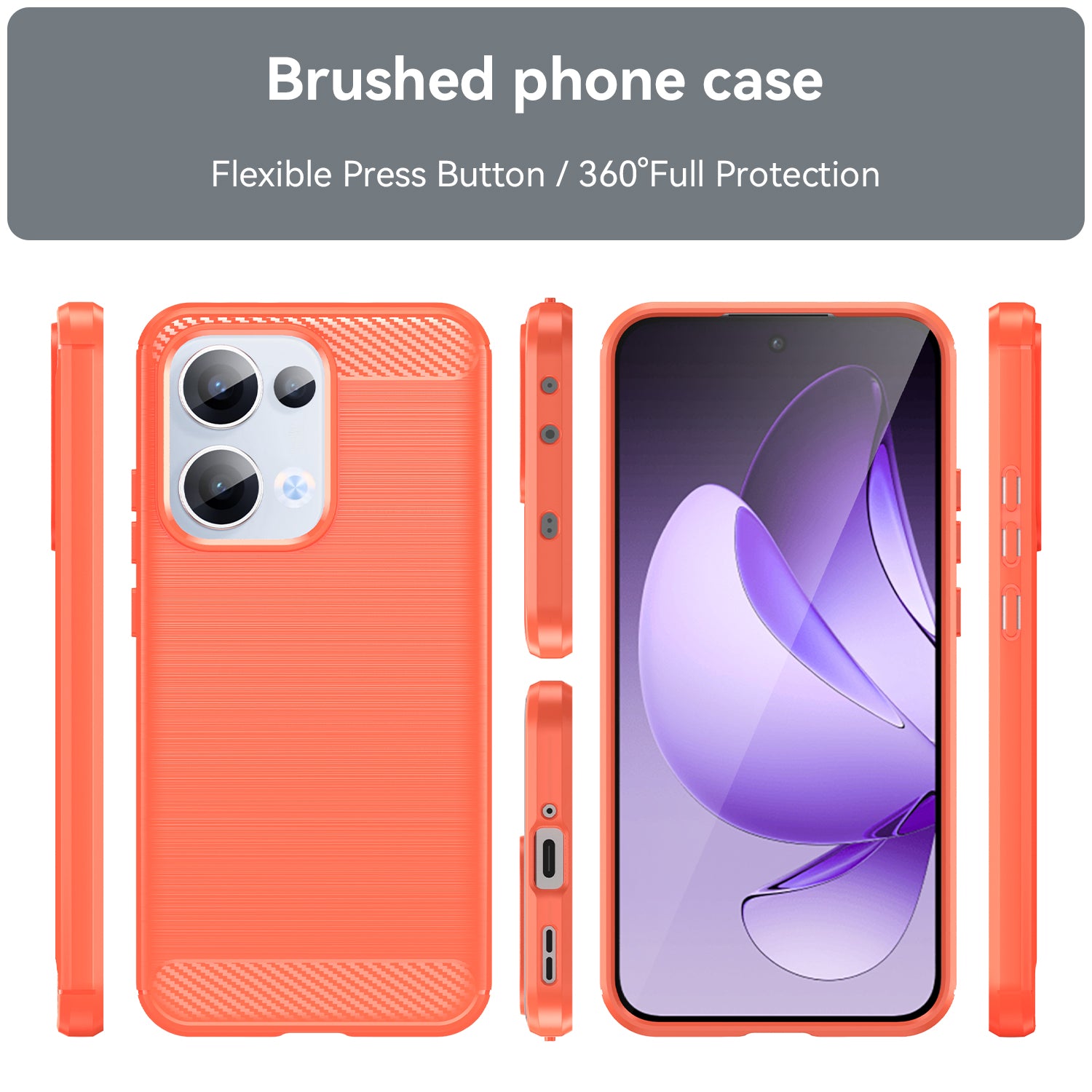 OPPO Reno 13 5G Carbon Fibre Brushed Case [Red]