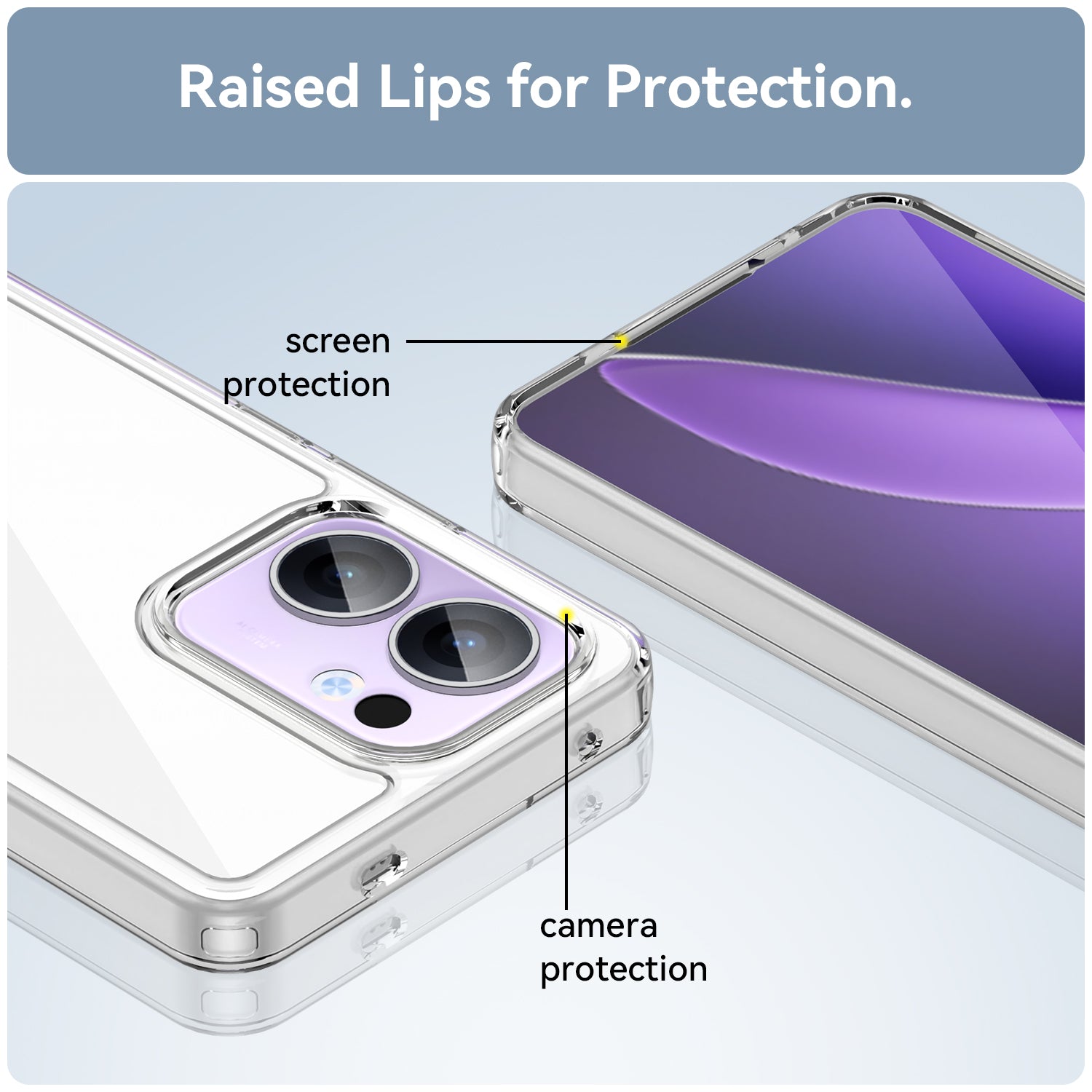 OPPO Reno 13 F 5G Soft TPU Bumper Case [Clear]