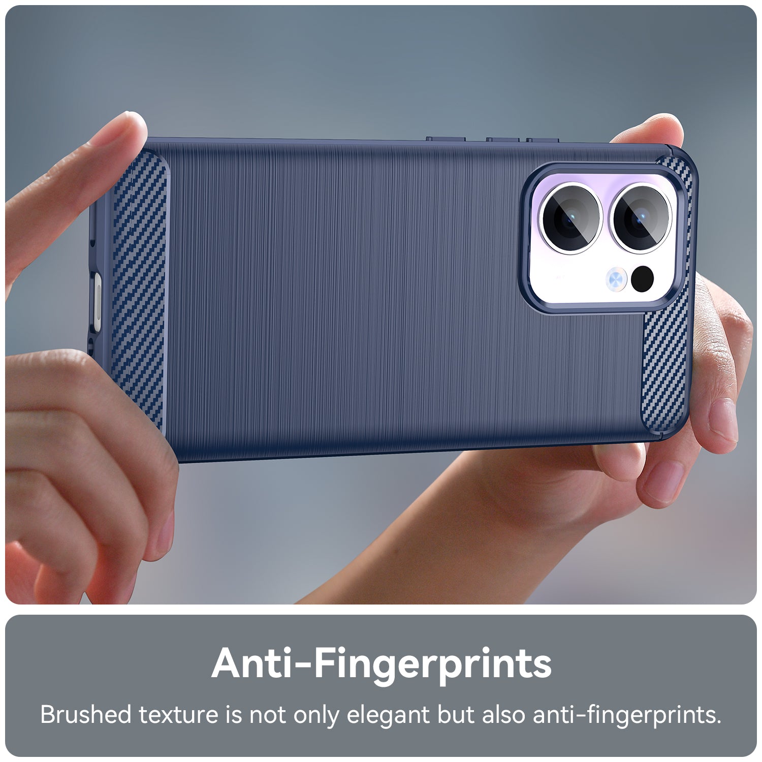 OPPO Reno 13 F 5G Carbon Fibre Brushed Case [Navy]