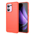 OPPO Reno 13F 5G Carbon Fibre TPU Case Slim Shockproof Cover Red - Red