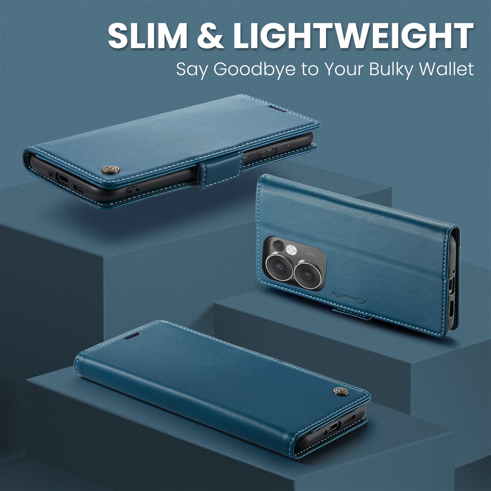 OPPO Reno 13 F 5G CaseMe Retro Wallet Case [Navy]