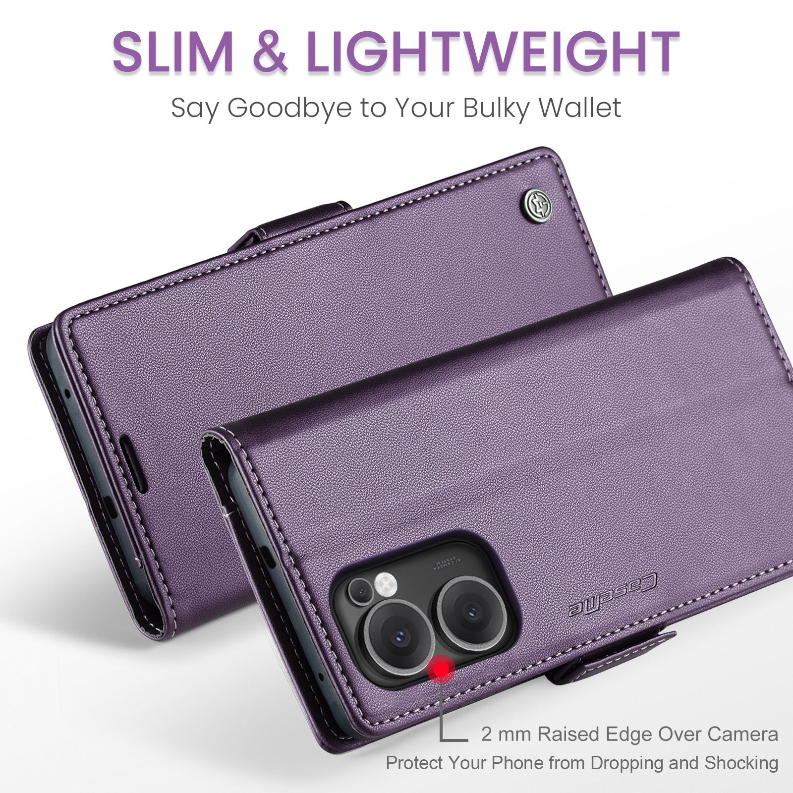 OPPO Reno 13 F 5G CaseMe Retro Wallet Case [Purple]