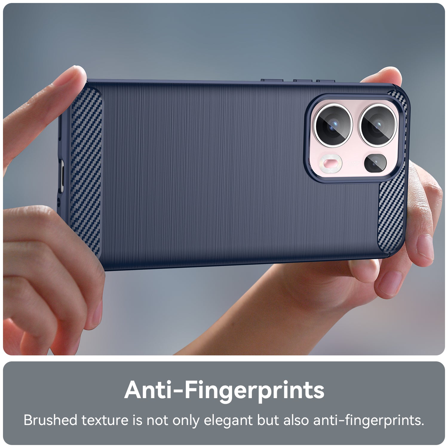 OPPO Reno 13 Pro 5G Carbon Fibre Brushed Case [Navy]