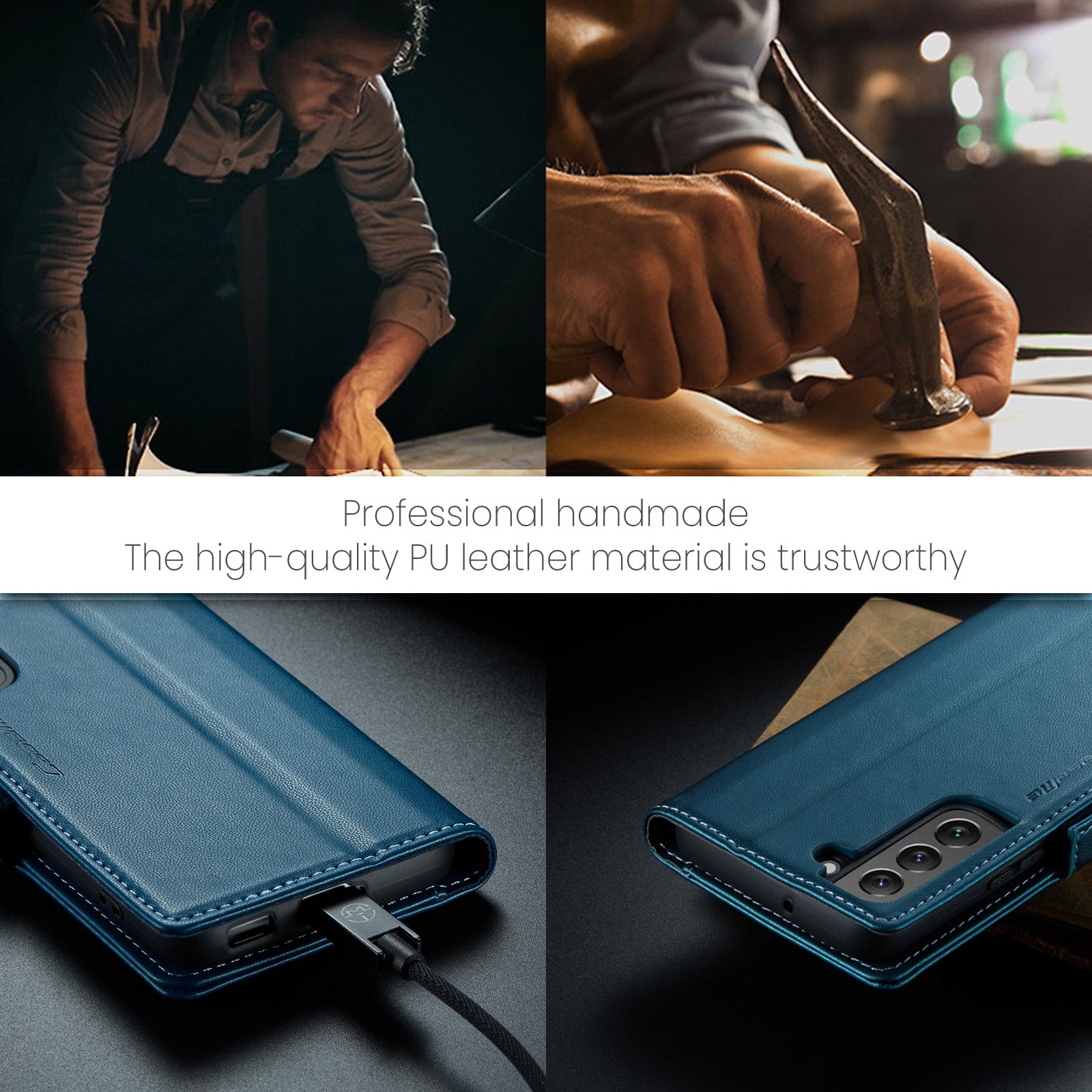 Samsung Galaxy S22 CaseMe 023 Wallet Flip Cover, RFID Protection, Card Holder