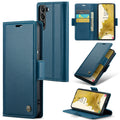 Samsung Galaxy S22 Plus CaseMe 023 Wallet Flip Cover, RFID Protection, Card Holder - Navy