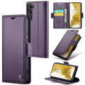 Samsung Galaxy S22 Plus CaseMe 023 Wallet Flip Cover, RFID Protection, Card Holder - Purple