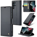 Samsung Galaxy S22 Ultra CaseMe 023 Wallet Flip Cover, RFID Protection, Card Holder - Black