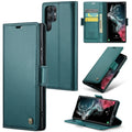 Samsung Galaxy S22 Ultra CaseMe 023 Wallet Flip Cover, RFID Protection, Card Holder - Brown