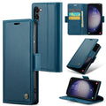 Samsung Galaxy S23 CaseMe 023 Wallet Flip Cover, RFID Protection, Card Holder - Navy
