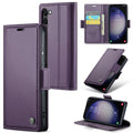 Samsung Galaxy S23 Plus CaseMe 023 Wallet Flip Cover, RFID Protection, Card Holder - Purple