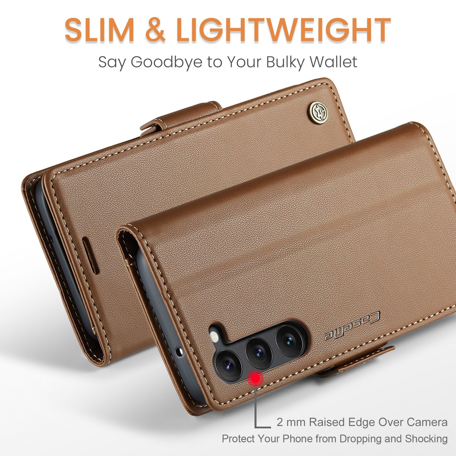 Samsung Galaxy S23 Plus CaseMe 023 Wallet Flip Cover, RFID Protection, Card Holder