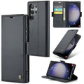Samsung Galaxy S23 Ultra CaseMe 023 Wallet Flip Cover, RFID Protection, Card Holder - Black