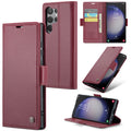 Samsung Galaxy S23 Ultra CaseMe 023 Wallet Flip Cover, RFID Protection, Card Holder - Maroon