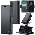 Samsung Galaxy S24 CaseMe 023 Wallet Flip Cover, RFID Protection, Card Holder - Black