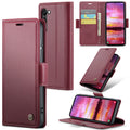 Samsung Galaxy S24 CaseMe 023 Wallet Flip Cover, RFID Protection, Card Holder - Maroon