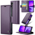 Samsung Galaxy S24 CaseMe 023 Wallet Flip Cover, RFID Protection, Card Holder - Purple