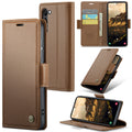 Samsung Galaxy S24 CaseMe 023 Wallet Flip Cover, RFID Protection, Card Holder - Brown