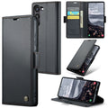 Samsung Galaxy S24 Plus CaseMe 023 Wallet Flip Cover, RFID Protection, Card Holder - Black
