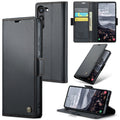 Samsung Galaxy S24 Plus CaseMe 023 Wallet Flip Cover, RFID Protection, Card Holder - Black