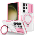 Magsafe Sliding Cover Case for Samsung Galaxy S24 Ultra - PinkWhite