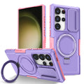 Magsafe Sliding Cover Case for Samsung Galaxy S24 Ultra - Purple