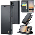 Samsung Galaxy S24 Ultra CaseMe 023 Wallet Flip Cover, RFID Protection, Card Holder - Black