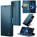 Samsung Galaxy S24 Ultra CaseMe 023 Wallet Flip Cover, RFID Protection, Card Holder - Navy