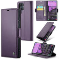Samsung Galaxy S24 Ultra CaseMe 023 Wallet Flip Cover, RFID Protection, Card Holder - Purple