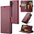 Samsung Galaxy A15 Retro PU Leather Wallet Case - Maroon
