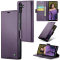 Samsung Galaxy A15 Retro PU Leather Wallet Case - Purple