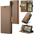 Samsung Galaxy A15 Retro PU Leather Wallet Case - Brown